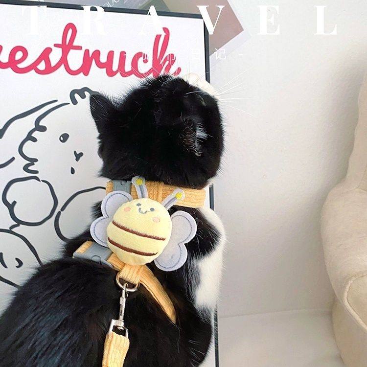 猫咪牵引绳蜜蜂工字型防脱工字挣脱调节宠物泰迪布偶外出专用小型,宠物/宠物食品及用品,猫牵引绳,淘宝优惠券,粉丝福利购,淘宝优惠卷