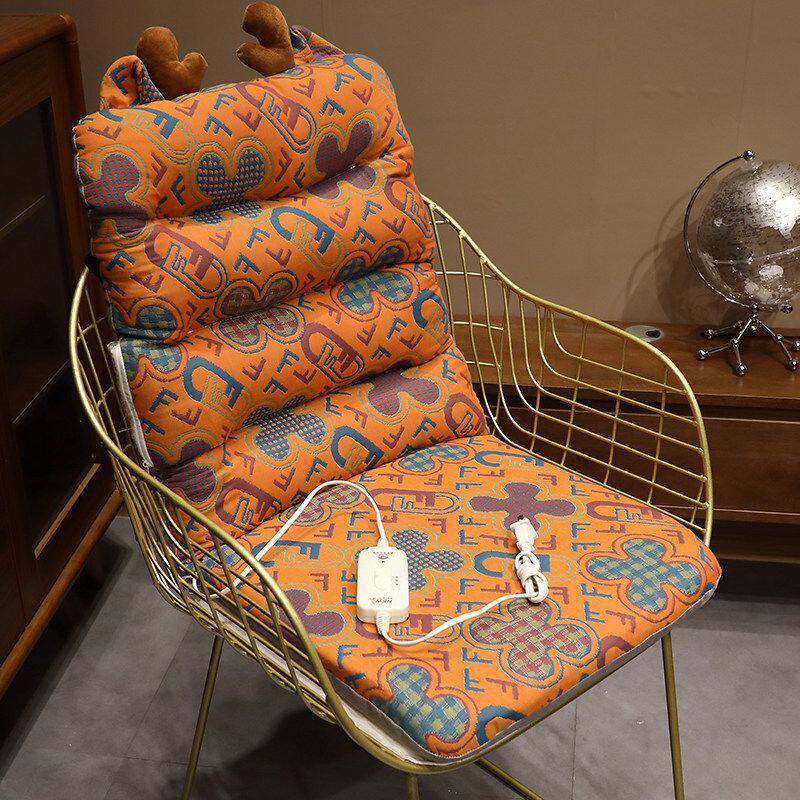 老板椅坐垫靠垫一体加热三层纱加热坐垫屁垫椅垫座垫靠垫靠背一体