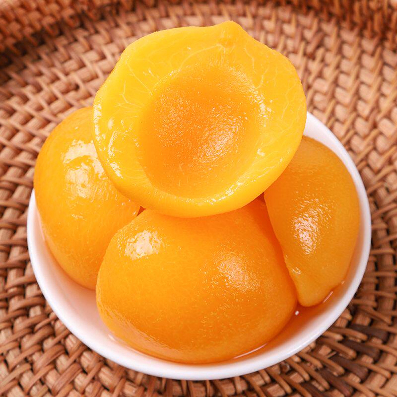 [沂龙果]纯糖水黄桃罐头500g瓶/装多口味水果罐头混合网红零食