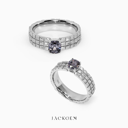 银岛】原创设计天然尖晶石戒指