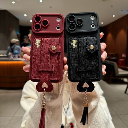 适用于小米17手机壳红米note15卡包K90新年款Mi14红色K80指环K70马年13/12/11流苏K60插卡15pro高级感ins风40