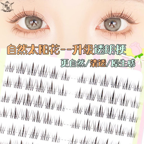 梦鹿太阳花透明梗120簇假睫毛女