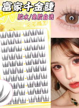 梦鹿富家千金假睫毛韩系免胶女团2025新款自然仿真分段式纯欲