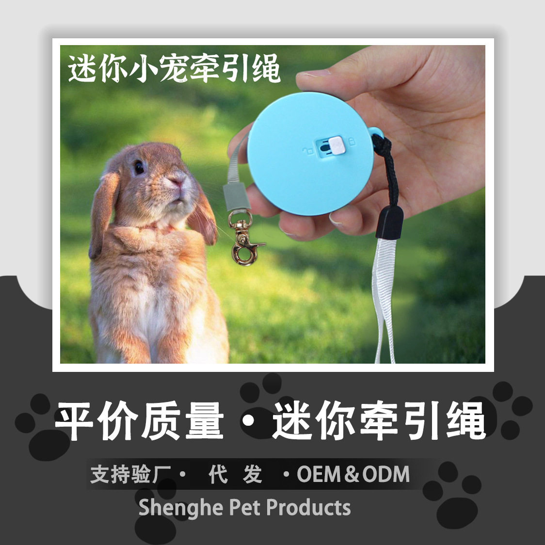 小宠物2米3米兔子牵引绳自动狗带迷你狗绳小狗牵引器伸缩款牵引绳