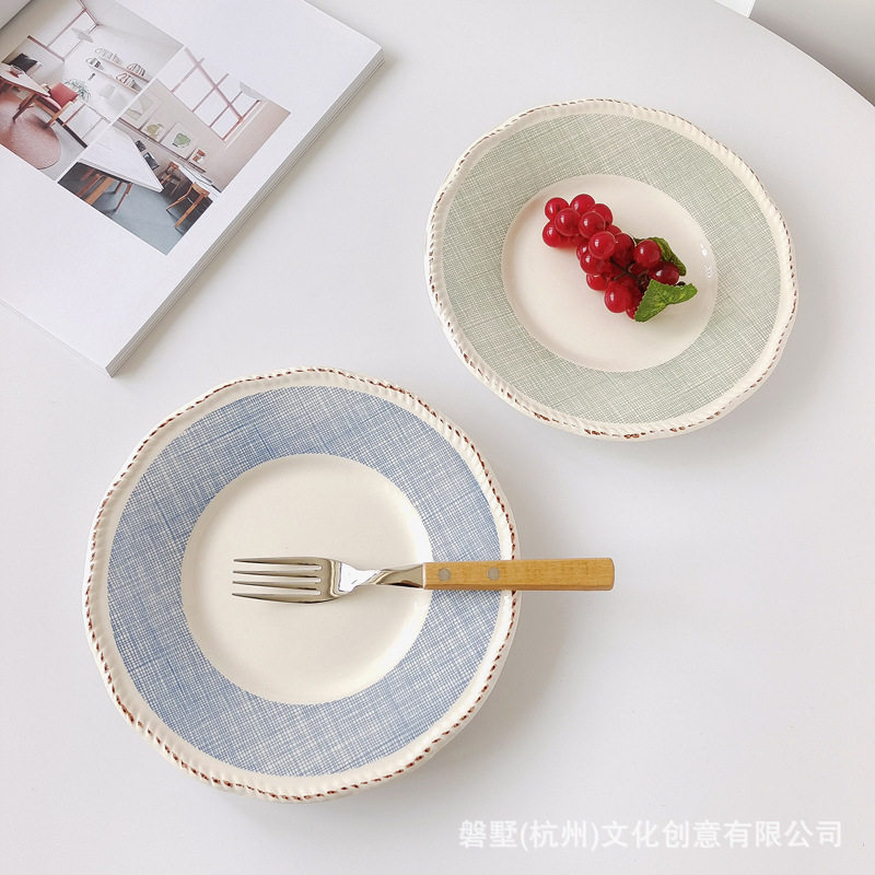 外贸美式复古旧风陶瓷餐具