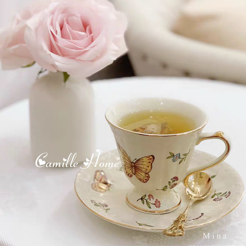 欧式复古陶瓷咖啡杯碟茶水壶套装