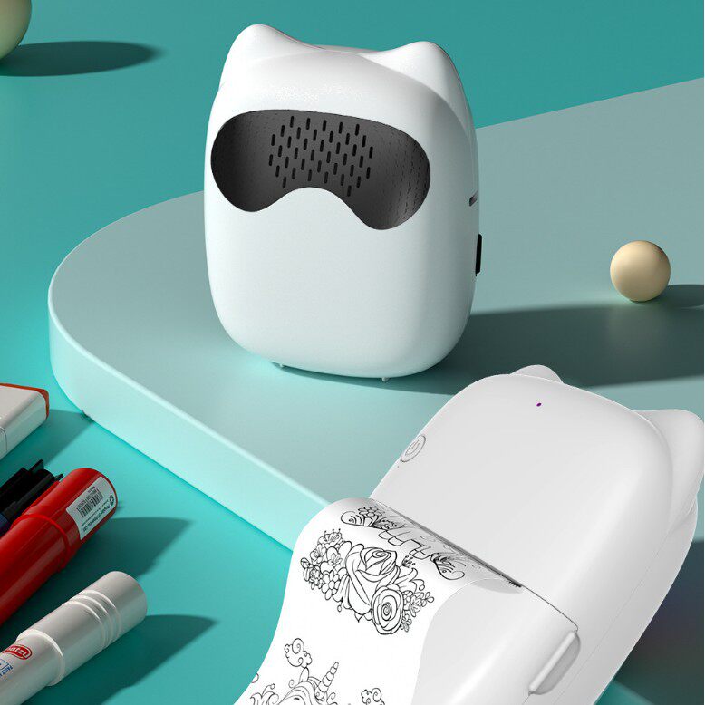 跨境新款AI智能语音打印机智能儿童益智对话玩具WIFI热敏打印机