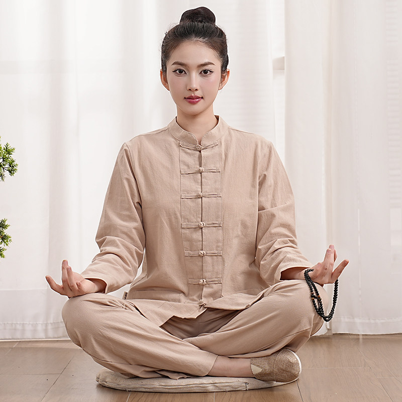 居士服国风套装玄善棉男女套装