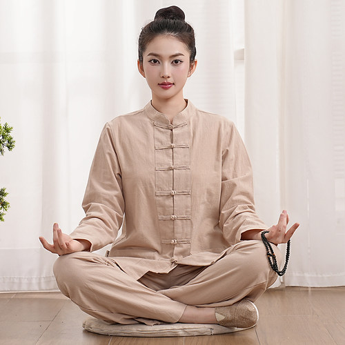 居士服国风套装玄善棉男女套装