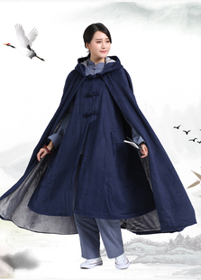 玄善冬季加厚僧人师父居士打坐服禅修服打坐披风禅修斗篷男女同款