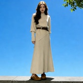 法式 长裙子 气质显瘦绝美套装 温柔风毛衣针织连衣裙女2026春季 新款