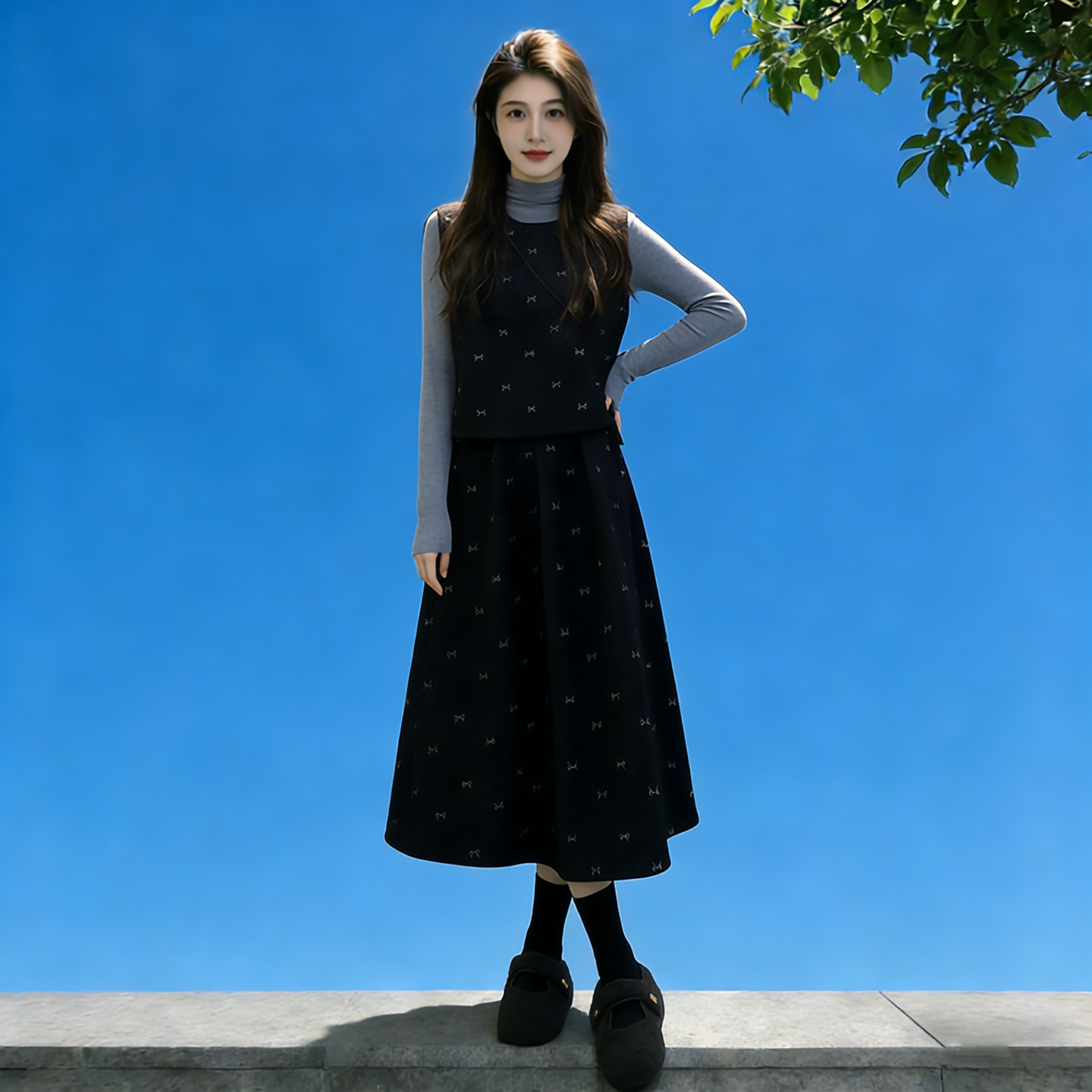 超好看的小香风马甲连衣裙子女2026年春季新款高级感叠穿套装长裙,女装/女士精品,连衣裙,淘宝优惠券,粉丝福利购,淘宝优惠卷