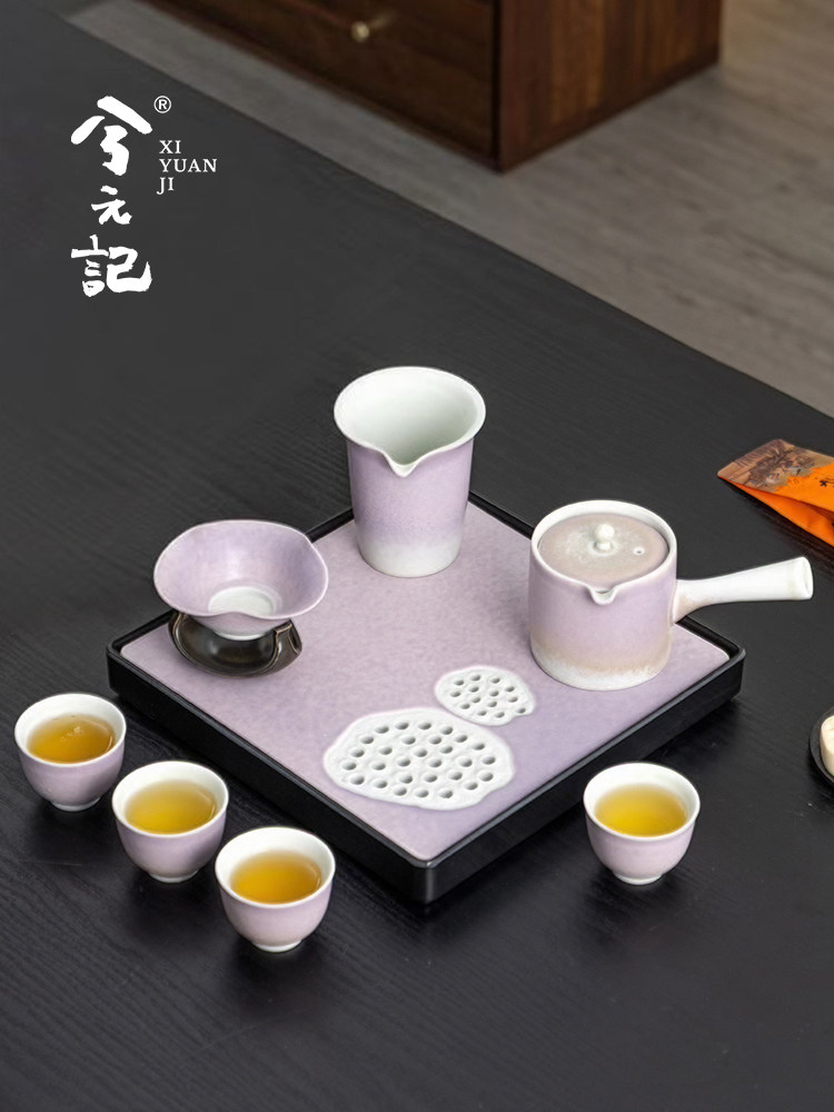 西元机窑翻边壶茶具高档家用茶壶茶杯茶盘成套功夫茶具礼盒