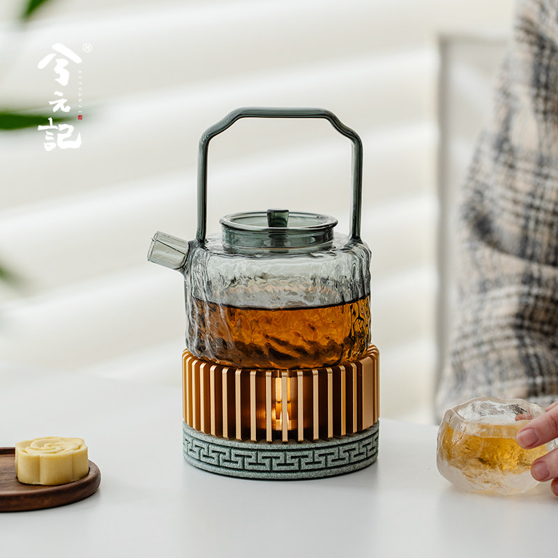 温茶炉蜡烛加热煮茶炉温茶器2026新款玻璃花茶壶铝合金暖茶炉套装
