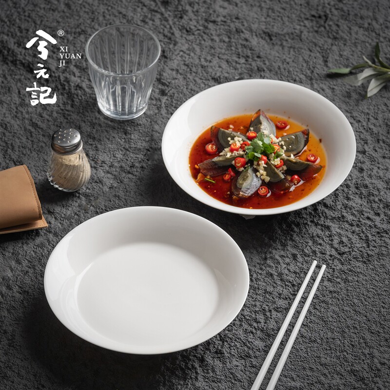 羊脂玉瓷餐盘中式高温白瓷陶瓷盘子菜盘家用2026新款高档果盘餐具