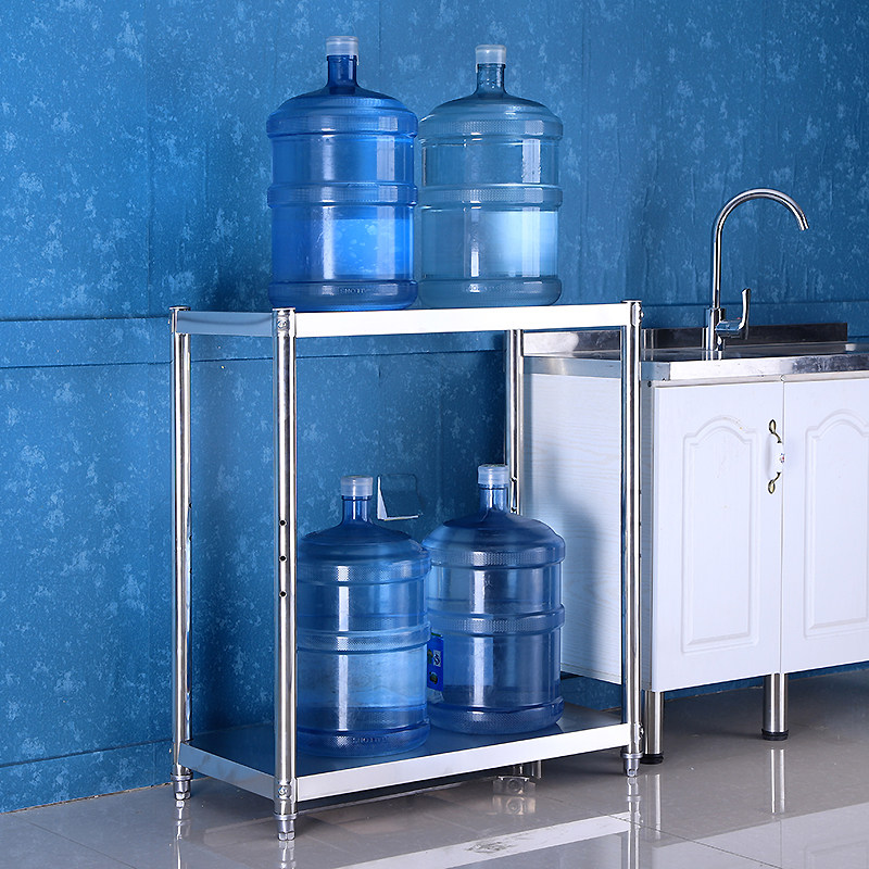 不锈钢厨房置物架两层收纳架2层货架高80台面微波炉架烤箱落地|ruв категории кухня/посуда, кухонный Гаджет/кухня хранения, кухня хранения шельфа/кухня стойка, кухня стойка/угловой стойка - от Buy2taobao.com для оказания профессиональной услуги покупки агента Taobao