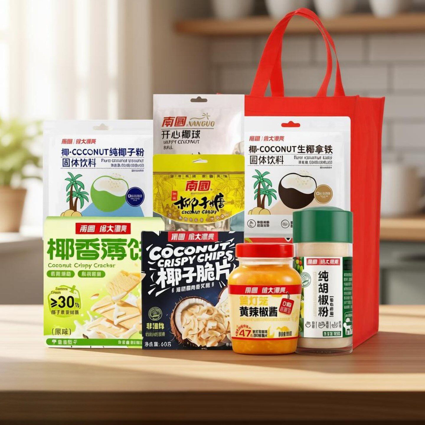 海南特产大礼包伴手礼零食小吃南国鸡蛋卷饼干辣椒酱胡椒粉椰子糖