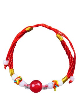 手链本命年热卖配饰品转运珠红绳配饰编织红地摊编制红色小饰品玉