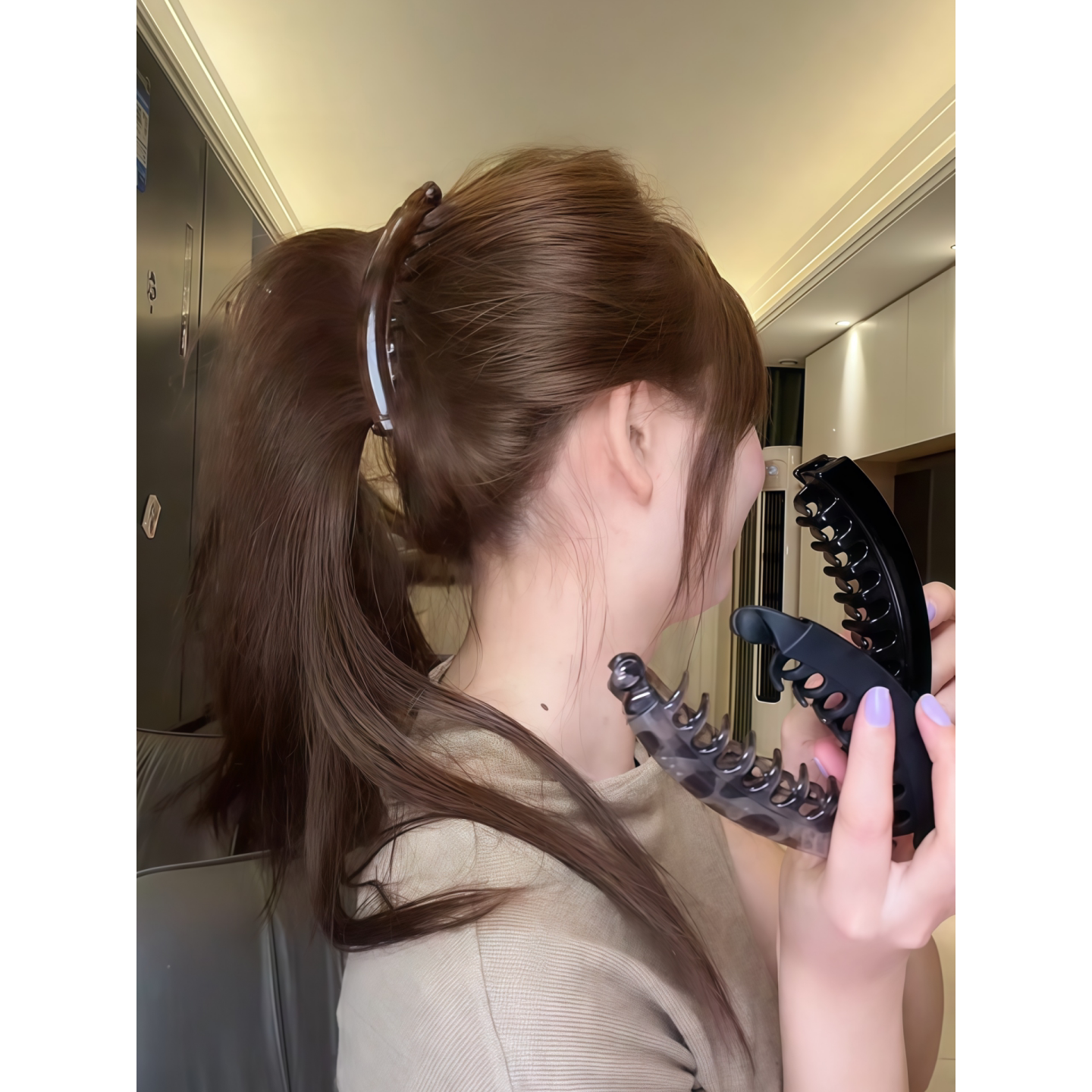 香蕉发夹女高马尾扭扭夹一字夹