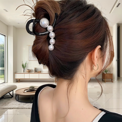 珍珠发夹ins后脑勺抓夹女