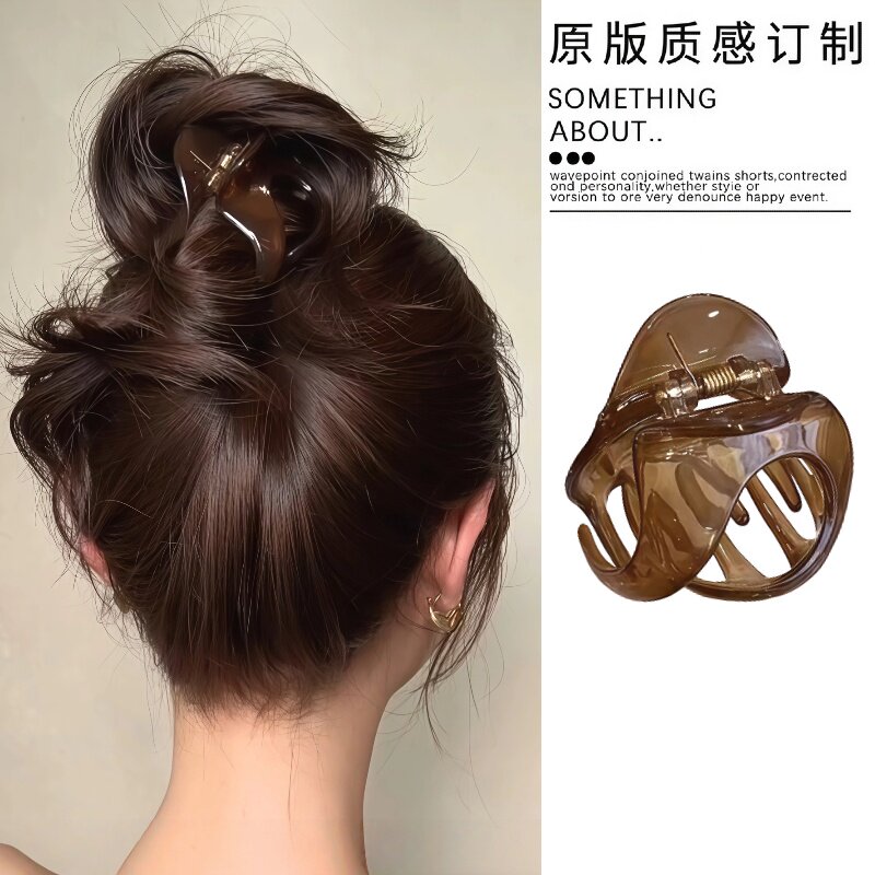 南瓜抓夹女后脑勺盘发夹子头饰