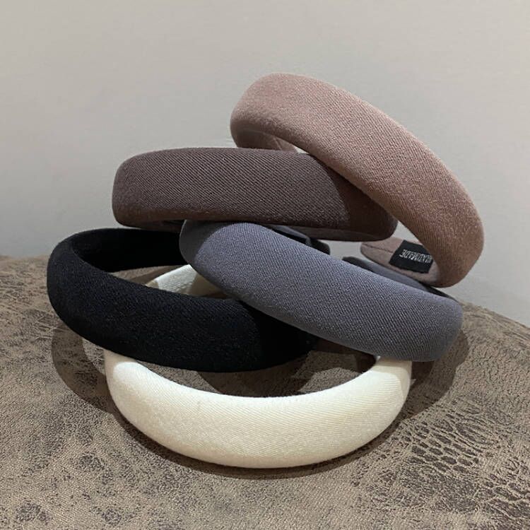 棕色海绵发箍宽边高级感洗脸头饰