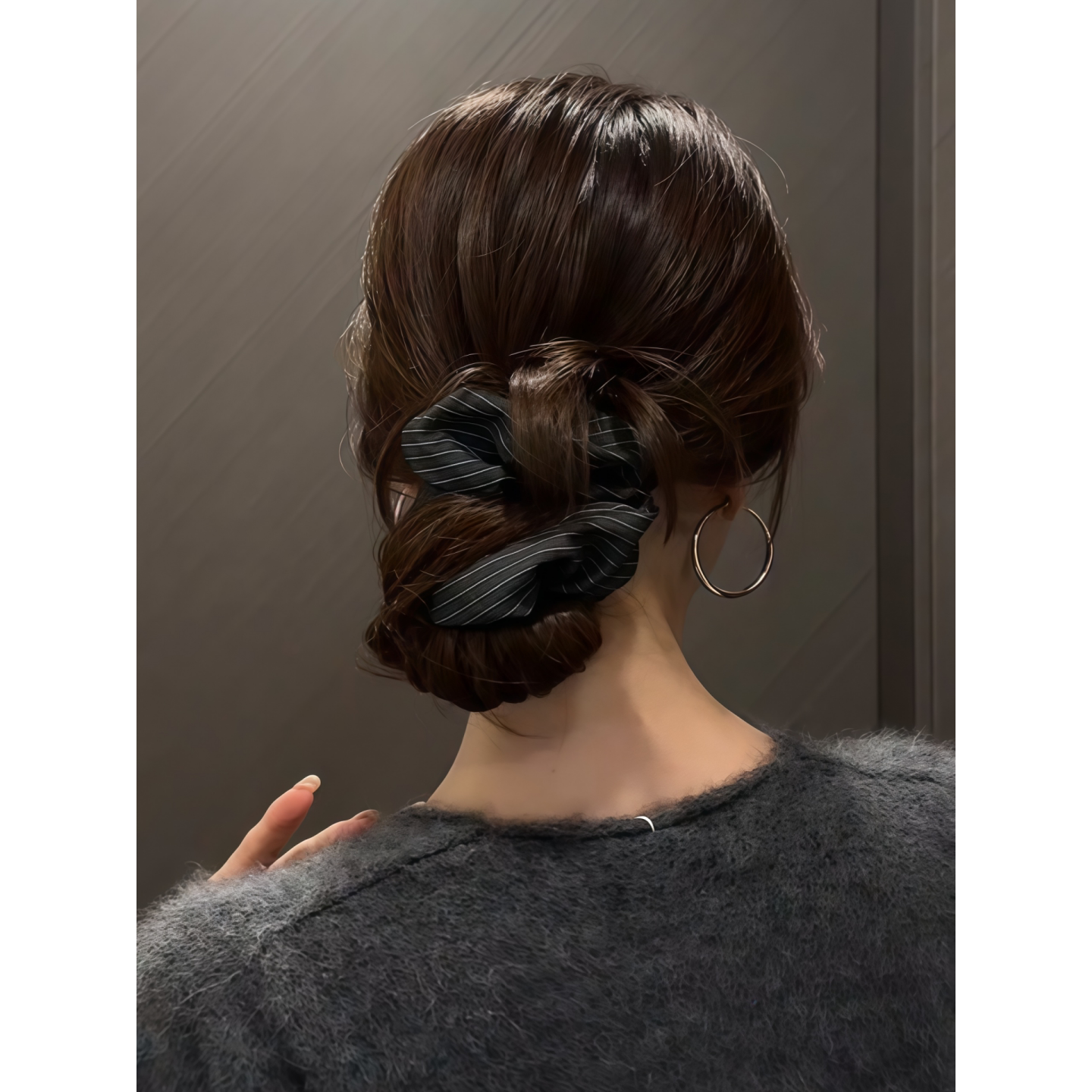 大肠发圈女低丸子头头绳发绳头花