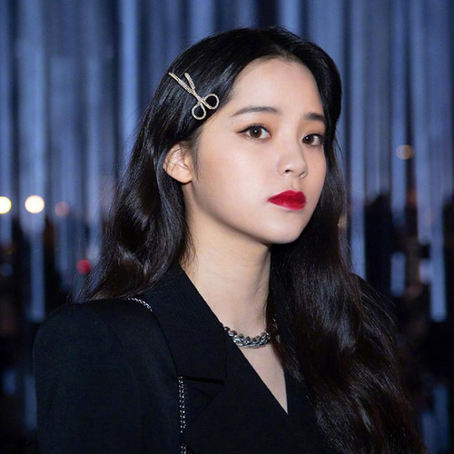 剪刀闪钻夹子头饰发夹侧边气质