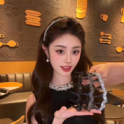 高颅顶发箍女碎发发卡洗脸头箍