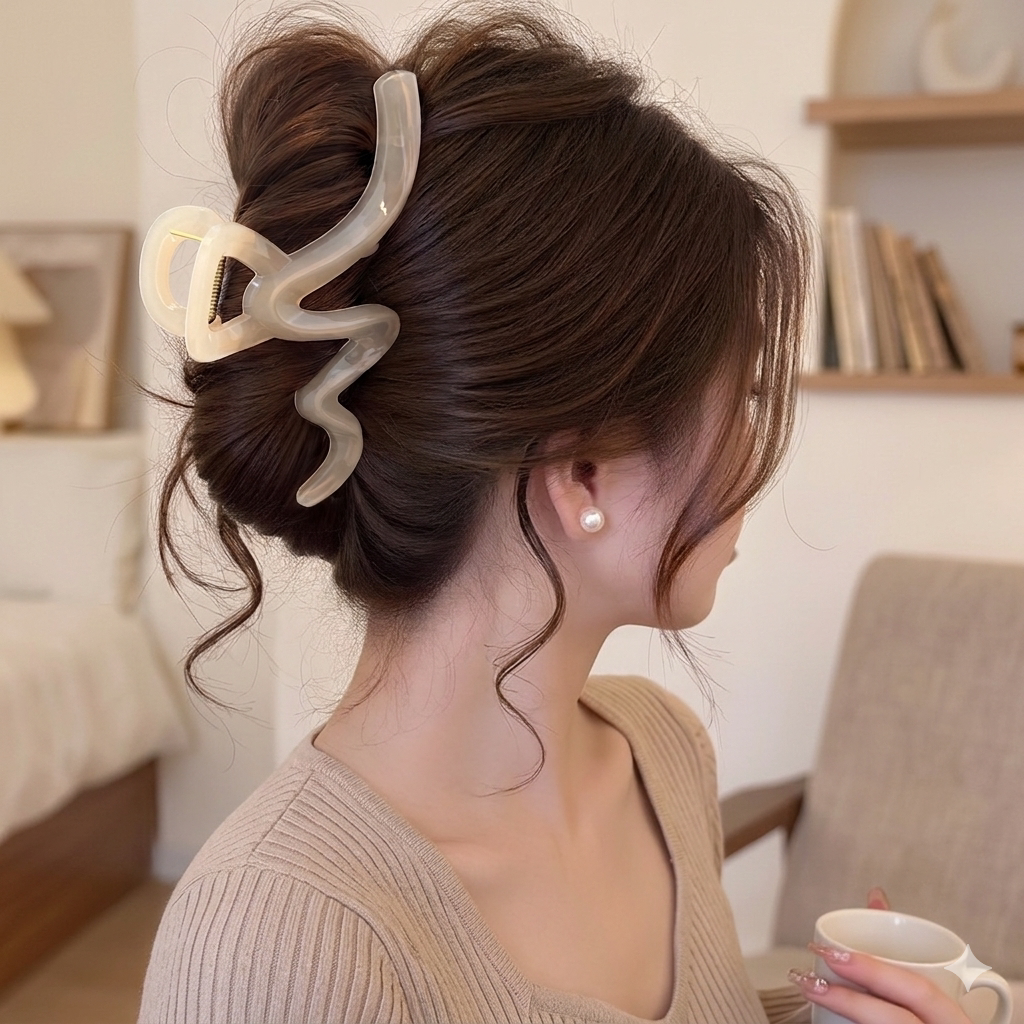 抓夹女后脑勺盘发发夹鲨鱼夹子