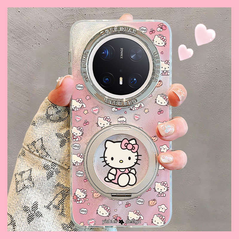 甜心晕染粉Kitty猫适用华为mate70pro+新款mate60Pro手机壳360旋转支架壳mate60pro磁吸支点壳mate70Pro少女,3C数码配件,手机保护套/壳,淘宝优惠券,粉丝福利购,淘宝优惠卷