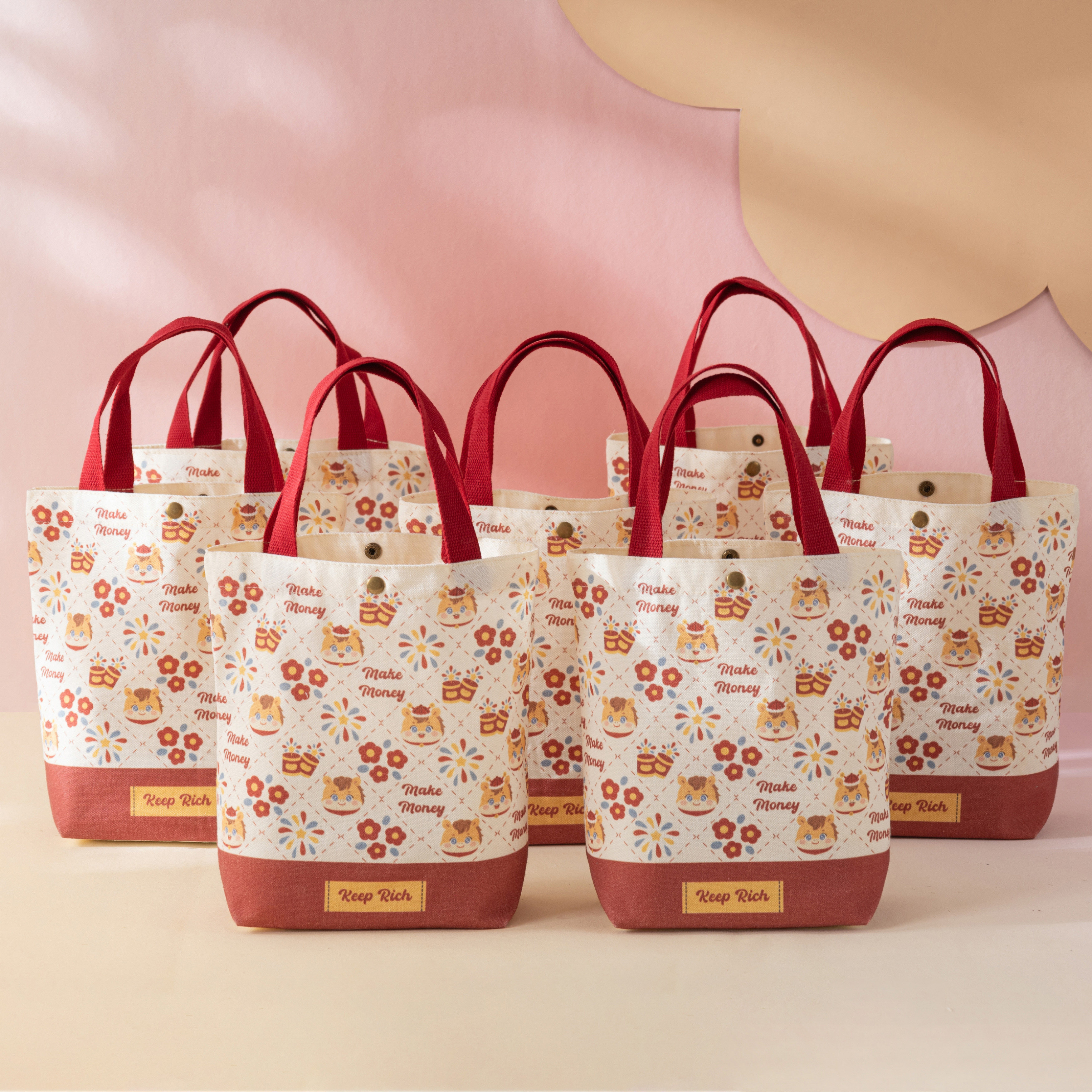 马年森系ins风帆布包生日伴手礼学生通勤逛街小众儿童手提棉布袋