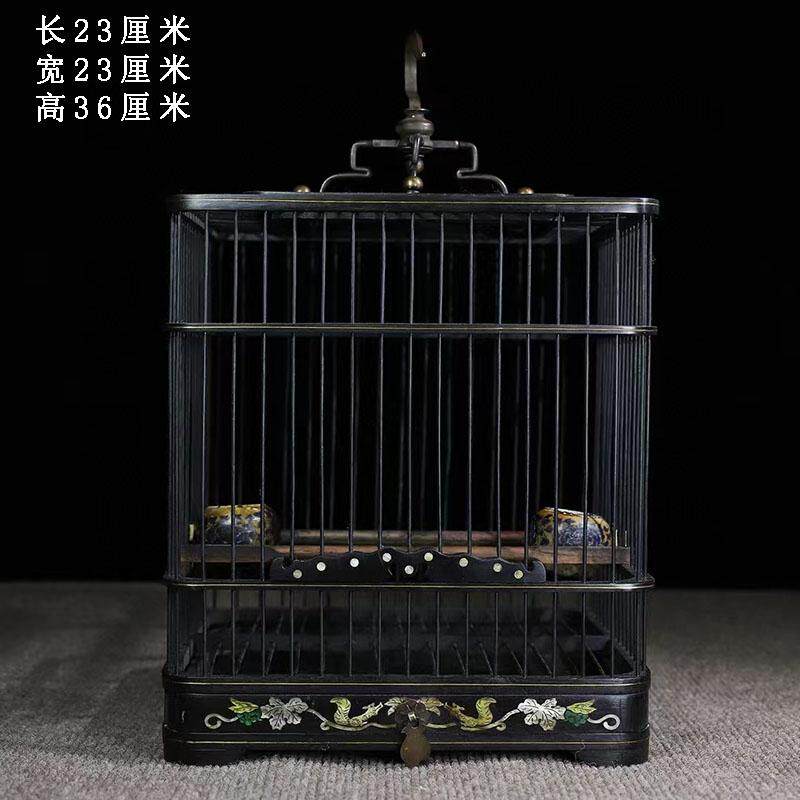 古董文玩旧藏花梨木鸟笼