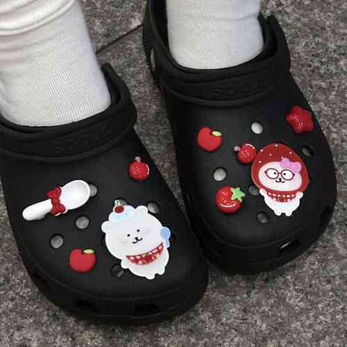 番茄苹果小熊DIY可拆卸鞋扣