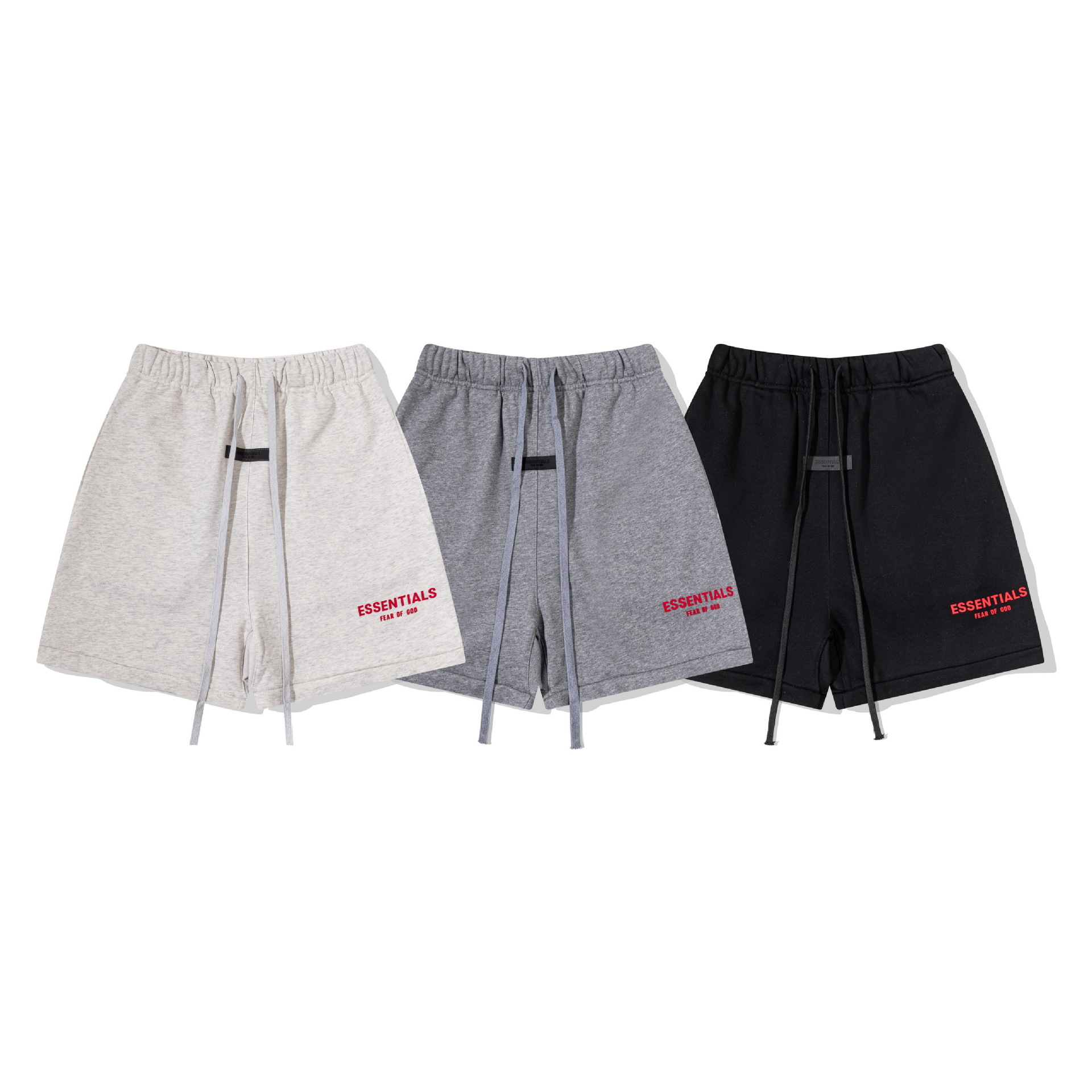 FOG红色压胶字母休闲宽松短裤