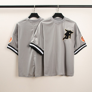 2022春夏新款 FOG 第五季主线网眼袖章宽松男女同款短袖休闲T恤