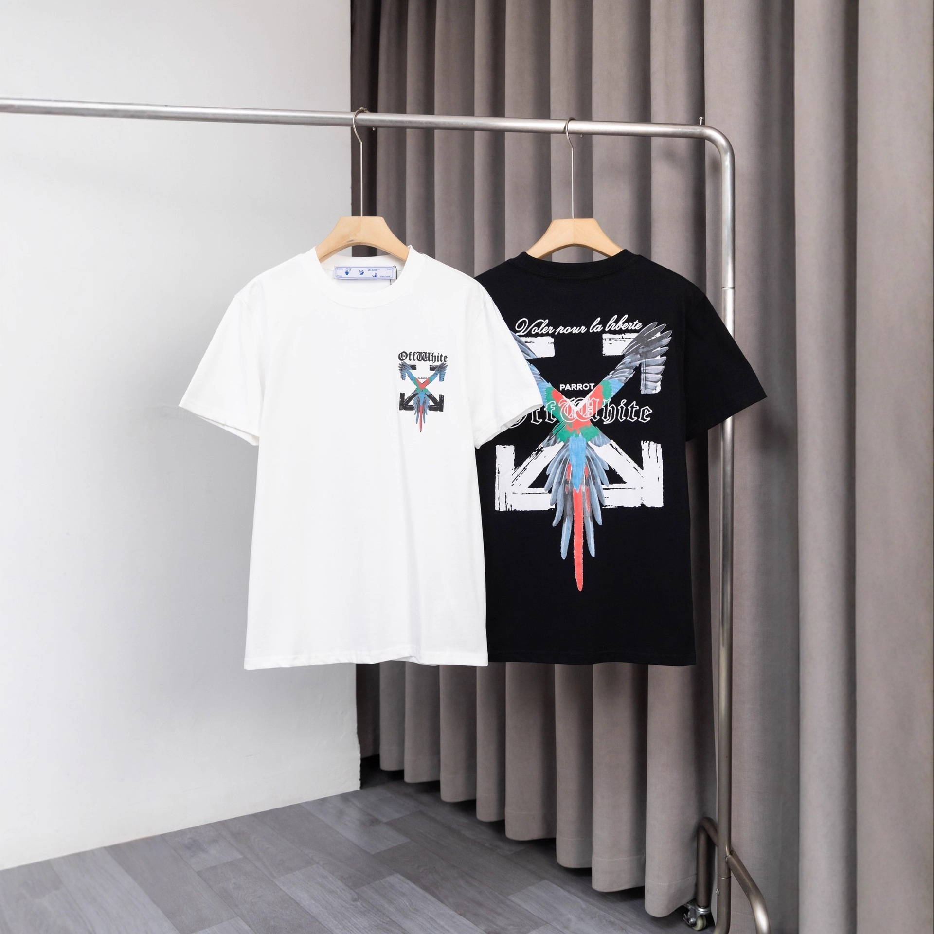 2026春夏新款OW翅膀字母图案T恤