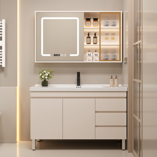 实木多层浴室柜智能镜柜组合