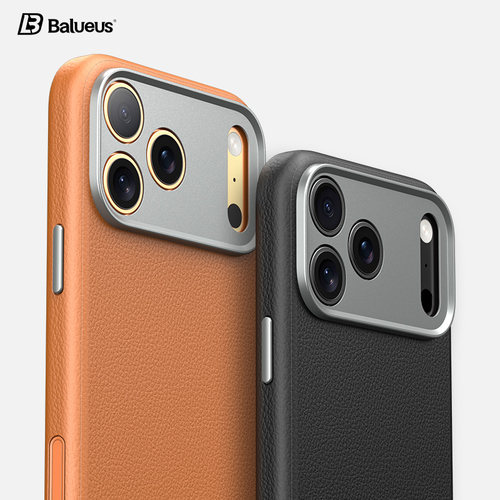 Balueus适用苹果17ProMax手机壳iPhone17pro高端真皮17保护套16ProMax镜头全包防摔AIR相机按键15Pro磁吸外壳