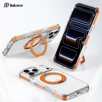 Balueus适用苹果17ProMax手机壳iPhone17Pro高端透明保护套17镜头全包防摔Air磁吸支架外壳男2025新款支点壳