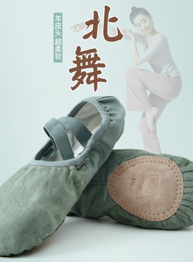 北舞舞蹈鞋女软底古典中国儿童芭蕾专用女跳舞练功成人猫爪大皮头