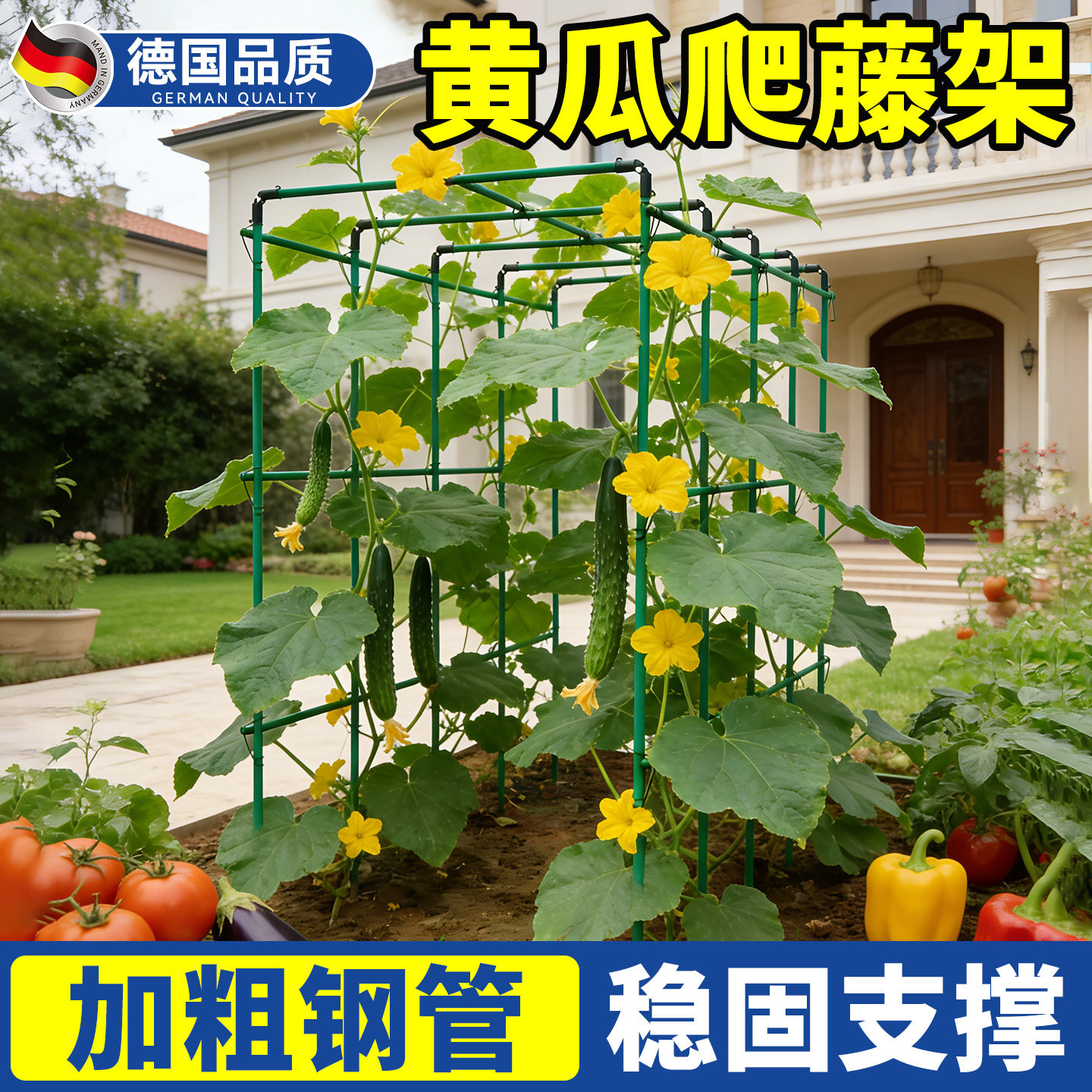 庭院园艺爬藤支撑杆葡萄黄瓜豆角图片