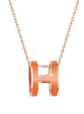 玫瑰金项链女925纯银锁骨吊坠