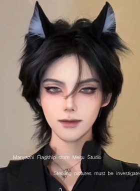 万圣节soc猫耳朵头饰兔耳朵发箍兽耳发夹女头箍发卡小兔特工装饰