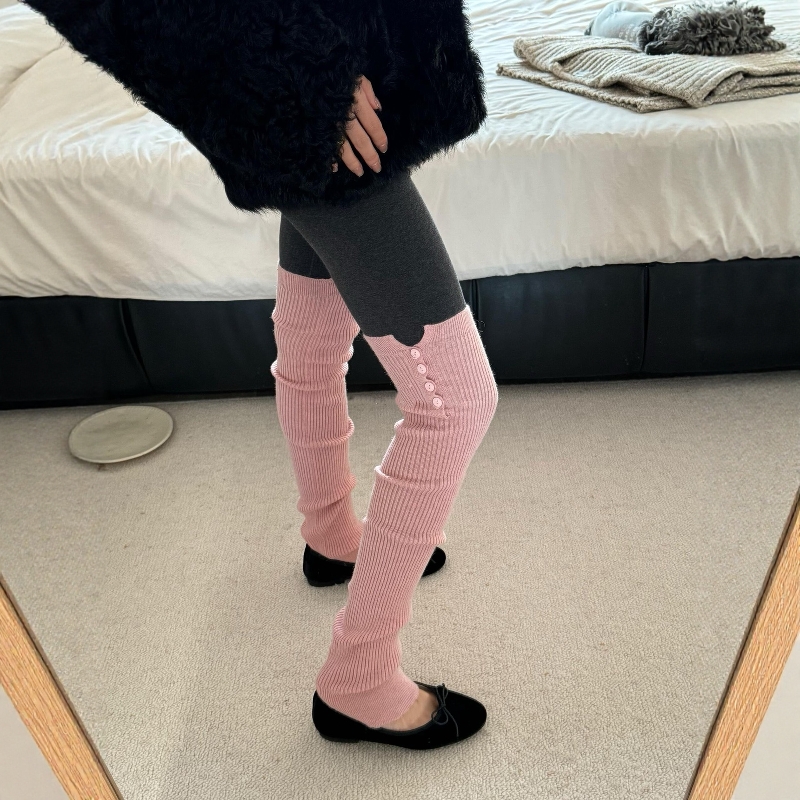 时髦ins风 70cm细针织羊绒袜套~两穿超精致!甜美显瘦袜套女百搭