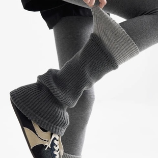 微喇袜口拼色显腿瘦堆堆腿套鞋 超时髦 袜套叠穿我悟了 袜 带 连裤