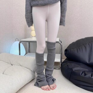 美爆了~秋冬微喇袜套+瑜伽裤leggings叠穿!御寒保暖~chao显瘦!