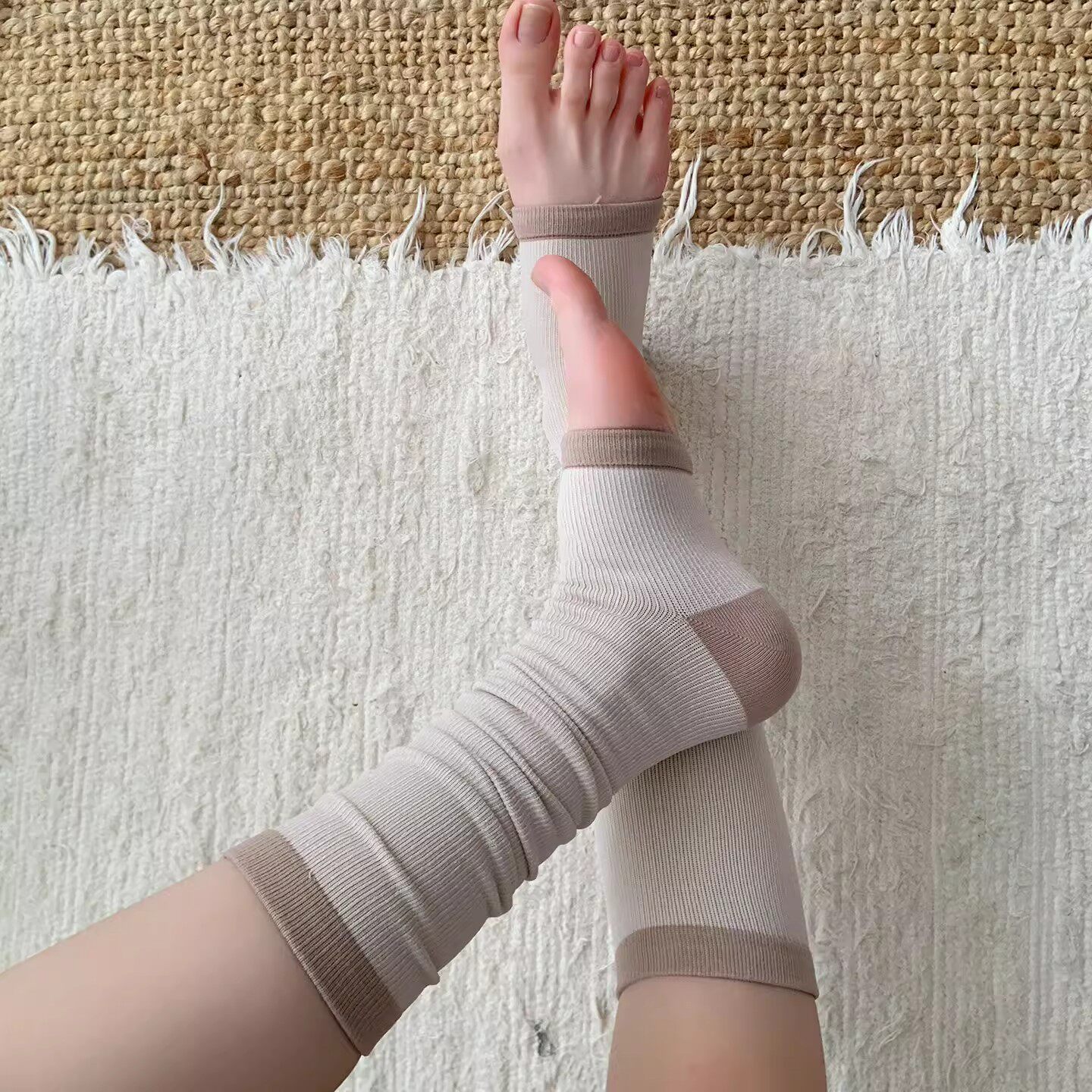 女士普拉提运动压力显瘦小腿袜
