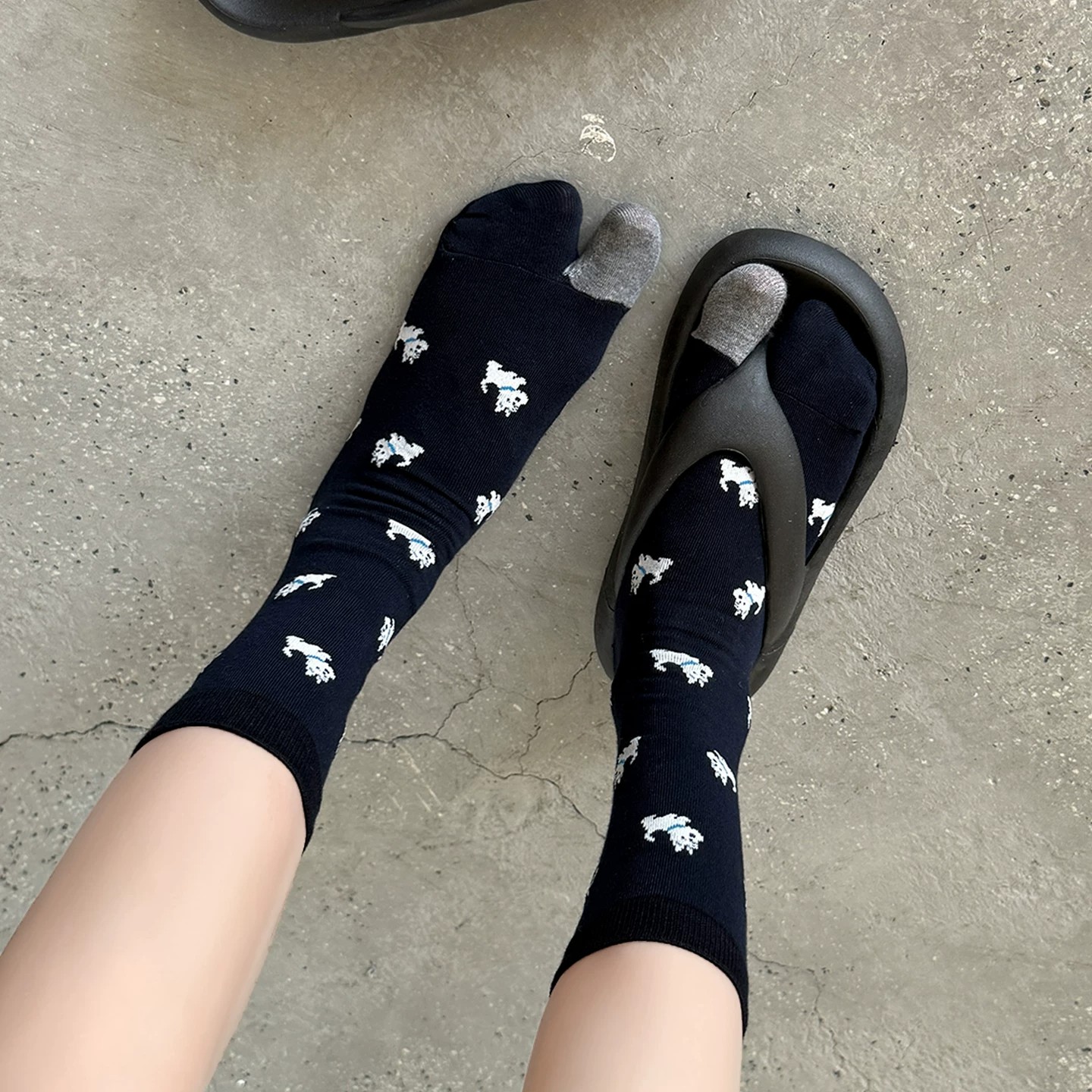 分趾袜子女夏薄款中筒袜二趾袜韩