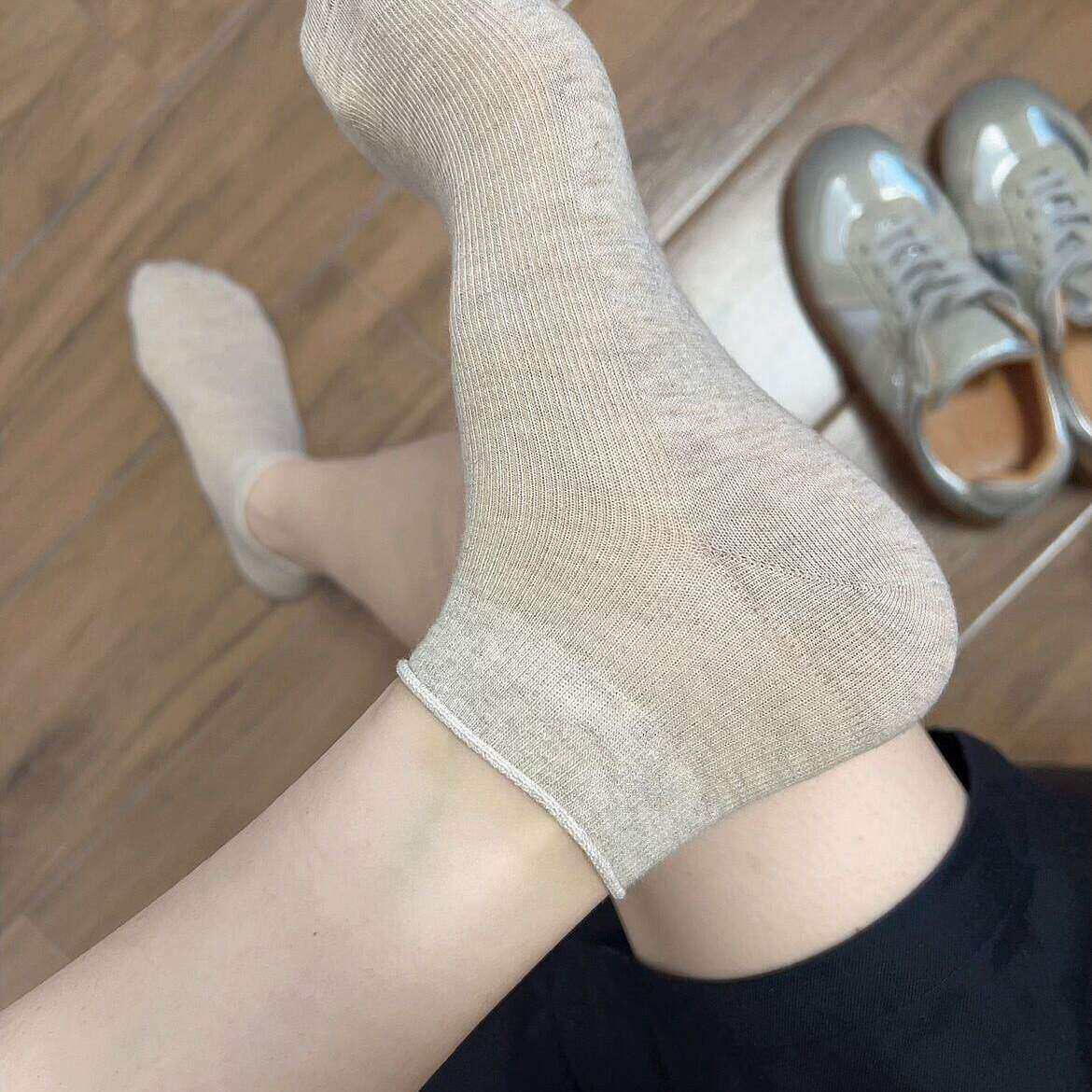 袜子女短袜夏薄款2026新款爆款中筒袜夏季无骨浅口夏天燕麦薄鞋带